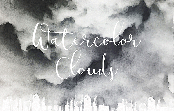 7高分辨率水彩云彩纹理 7 High-Resolution Watercolor Clouds Textures