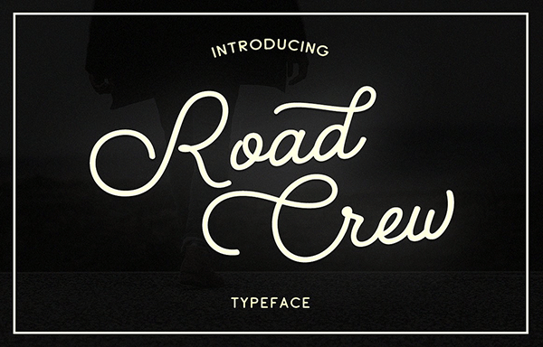 新鲜的圆润手工制作的字体 Road Crew