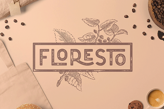 复古的纹理字体系列 The Florest Textured Font Family