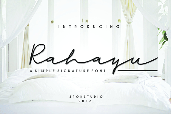 自然时尚手写脚本风格的签名字体 Rahayu – A stylish signature font