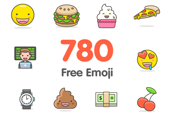 780款可爱的表情符号包 780 Cute Emoticons