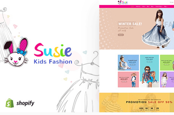 时尚多彩的童装和婴儿用品网上商店Shopify主题模板 Fashion Colorful Children’s Wear And Baby Products Online Store Shopify Theme Template