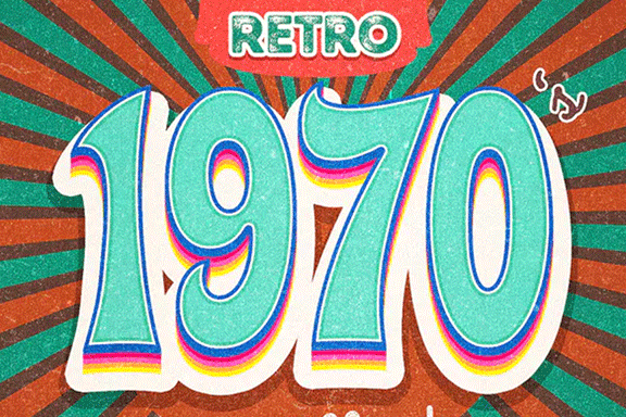 11款复古的70年代风格文本图层样式 11 Retro 70s Style Text Layer Styles