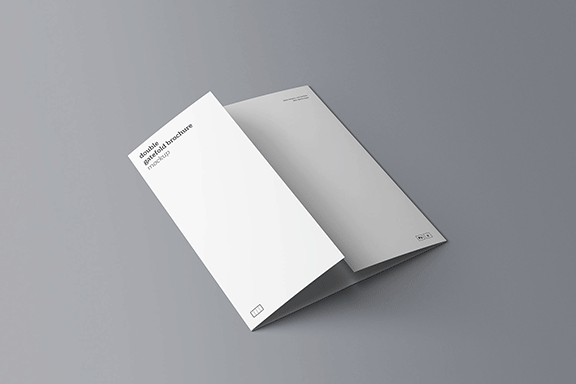 7个不同角度的三折页小册子展示样机 3 Different Angles Of Tri-Fold Brochure Display Prototype