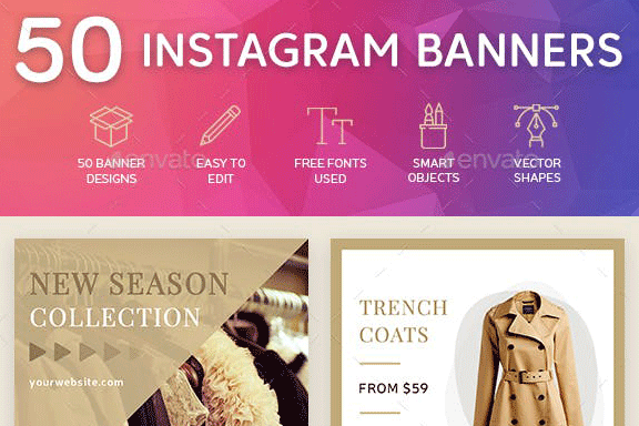 咖啡服装酒店新品发布海报Instagram设计模板 Coffee Clothing Hotel New Release Instagram Design Template