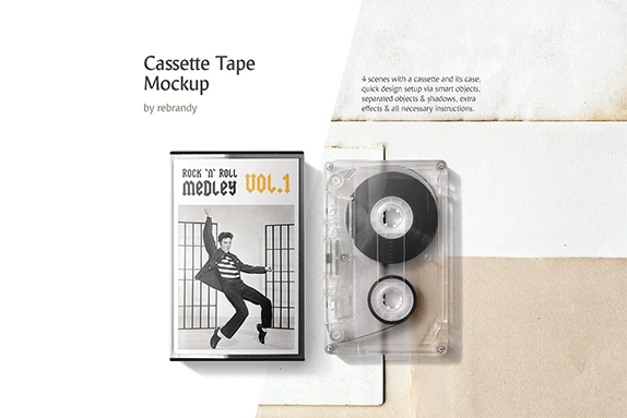 老式的盒式磁带样机 Old-Fashioned Cassette Tape Prototype