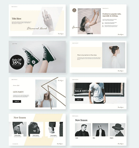 时尚男女服装鞋子品牌介绍营销PPT模板 Catalogue Fashion Powerpoint插图2
