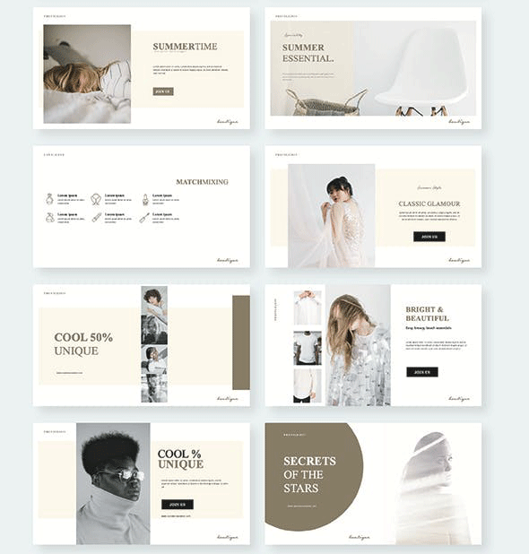 时尚男女服装鞋子品牌介绍营销PPT模板 Catalogue Fashion Powerpoint插图4
