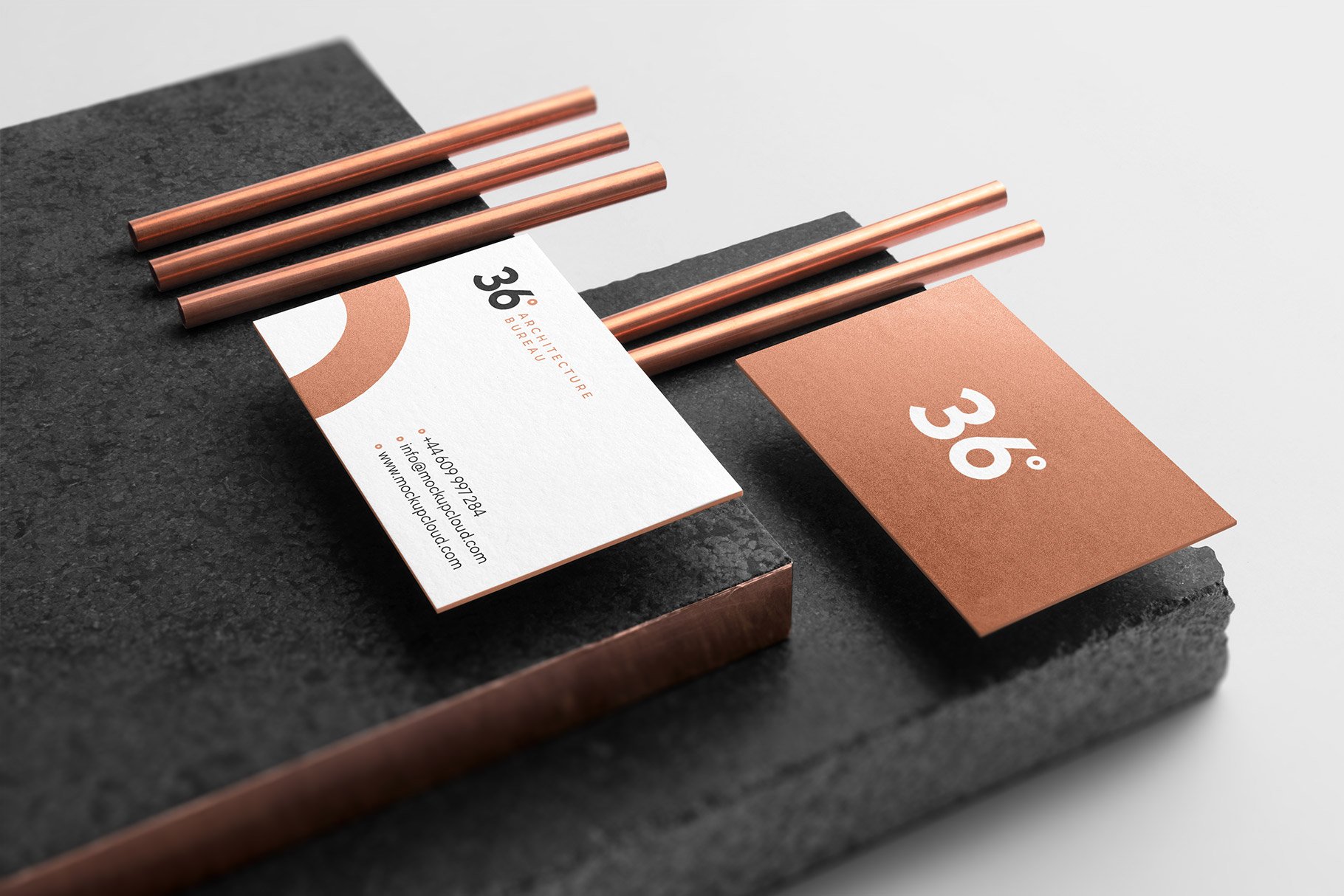 Download 专铜印刷效果品牌VI设计提案办公文创展示样机 Copperstone Branding Mockup Vol. 1 - 早道大咖