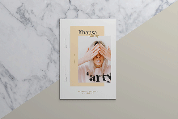 时尚优雅摄影师设计师营销INDD画册模板 KHANSA – Fashion Lookbook & Magazine