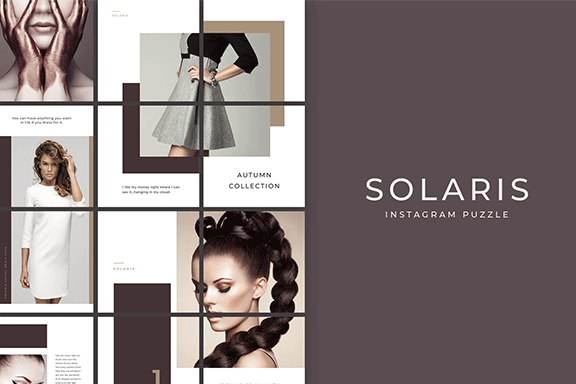 简约女装化妆品营销INDD画册模板 Solaris Complete Pack