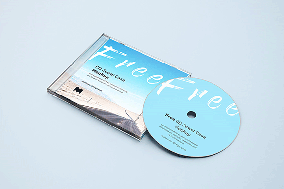 唱片专辑CD透明塑料盒包装展示样机 CD JEWEL CASE MOCKUP
