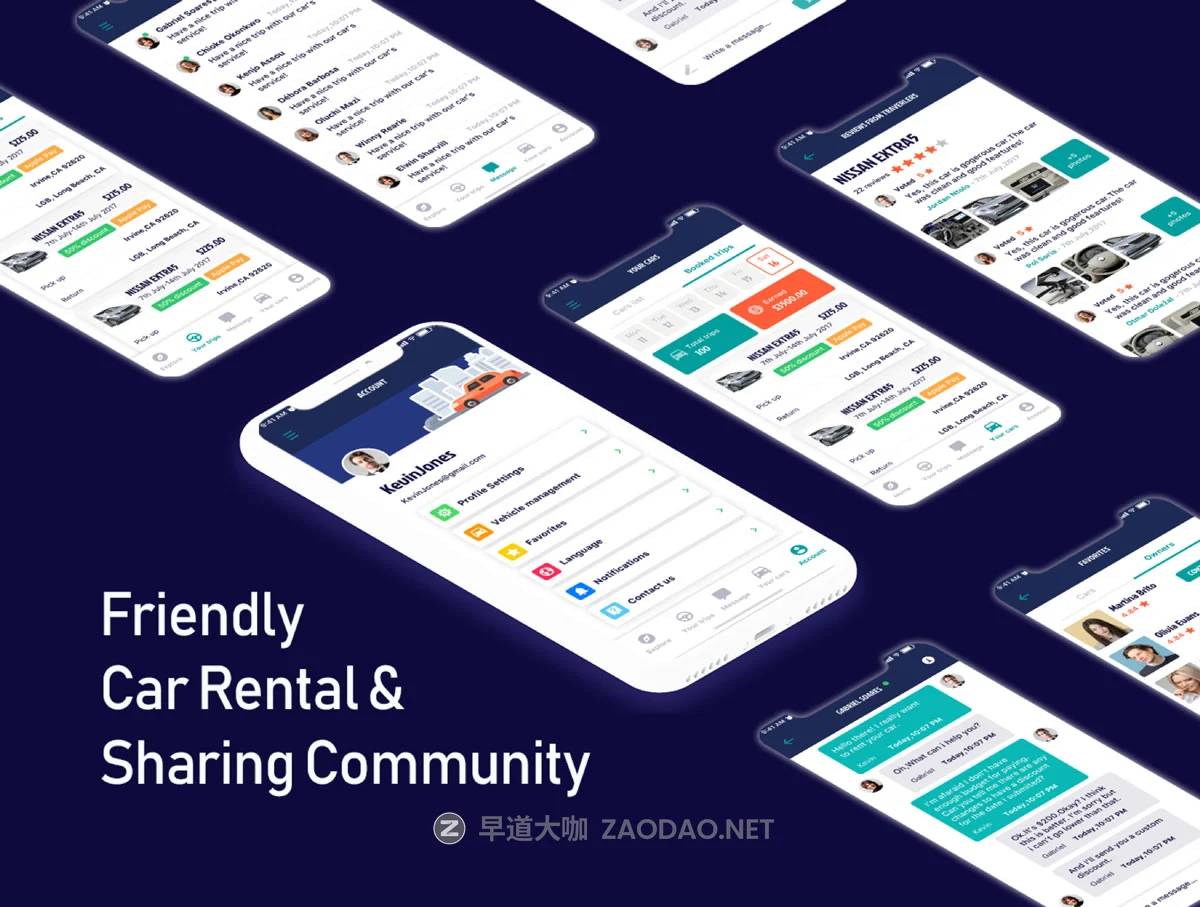 精美线上租车iOS APP UI工具包 Rocky App UI Kit插图2 精美线上租车iOS APP UI工具包 Rocky App UI Kit插图2