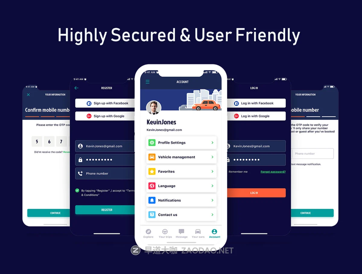 精美线上租车iOS APP UI工具包 Rocky App UI Kit插图3 精美线上租车iOS APP UI工具包 Rocky App UI Kit插图3