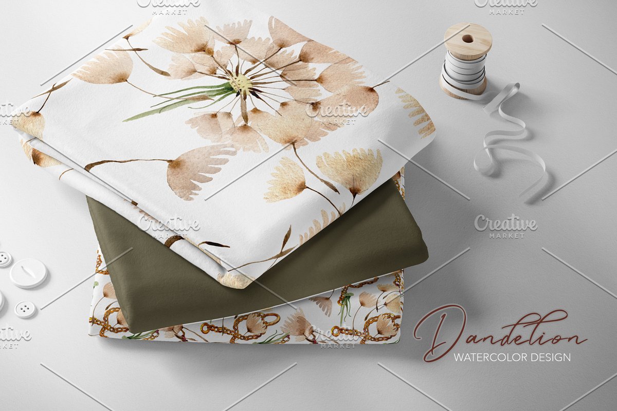 夏季手绘蒲公英水彩PNG画集 Summer Dandelion Collection插图6