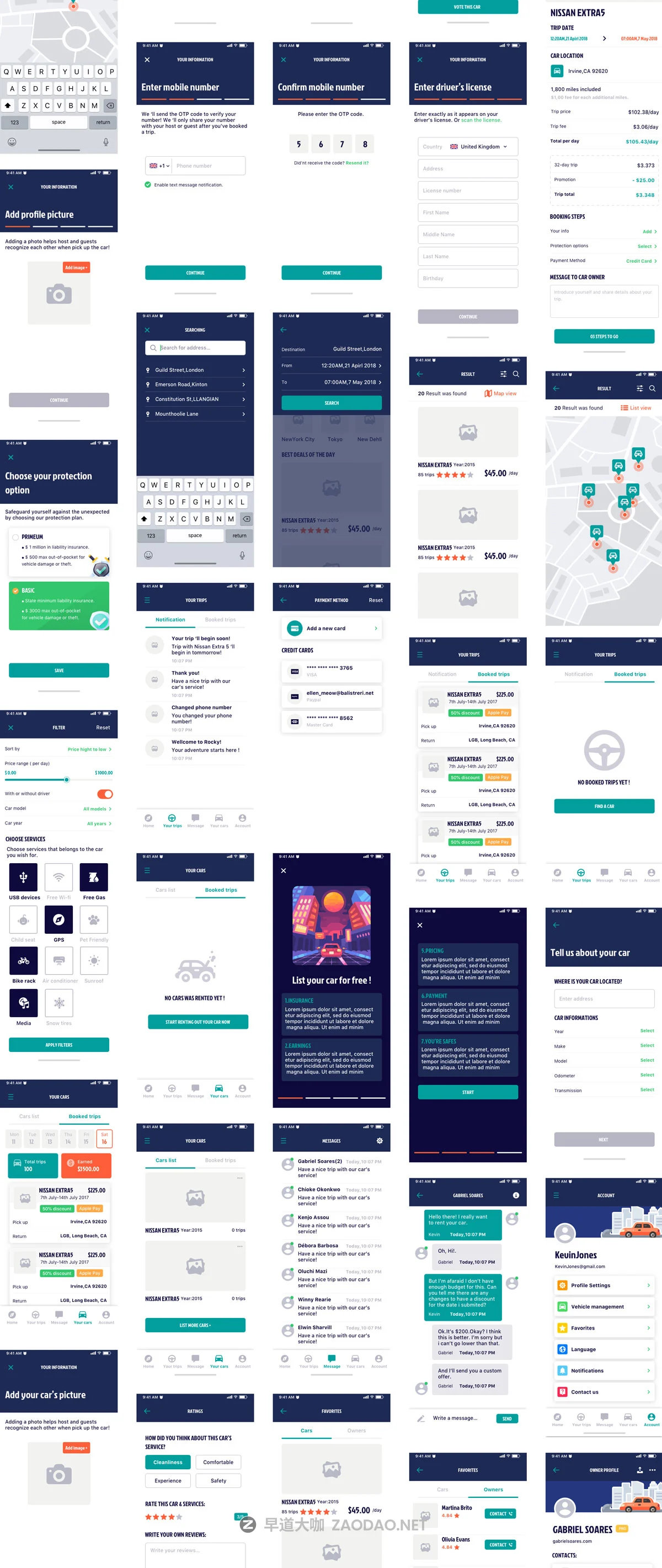 精美线上租车iOS APP UI工具包 Rocky App UI Kit插图7 精美线上租车iOS APP UI工具包 Rocky App UI Kit插图7