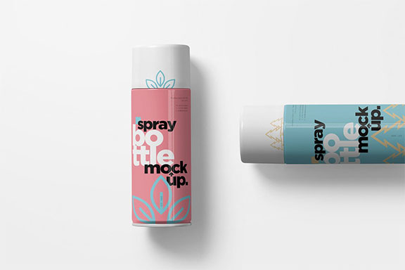 华丽喷雾药品化妆品瓶包装模型 Spray Bottle Mockups