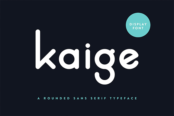 时尚优雅圆润曲线字体 KAIGE™ | Display Font