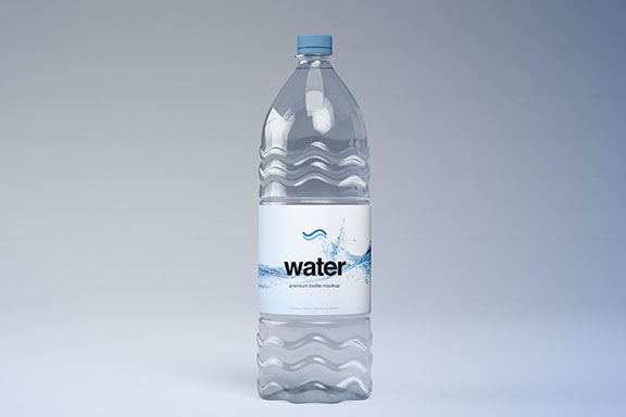透明矿泉水塑料瓶样机 Plastic Water Bottle Mockup