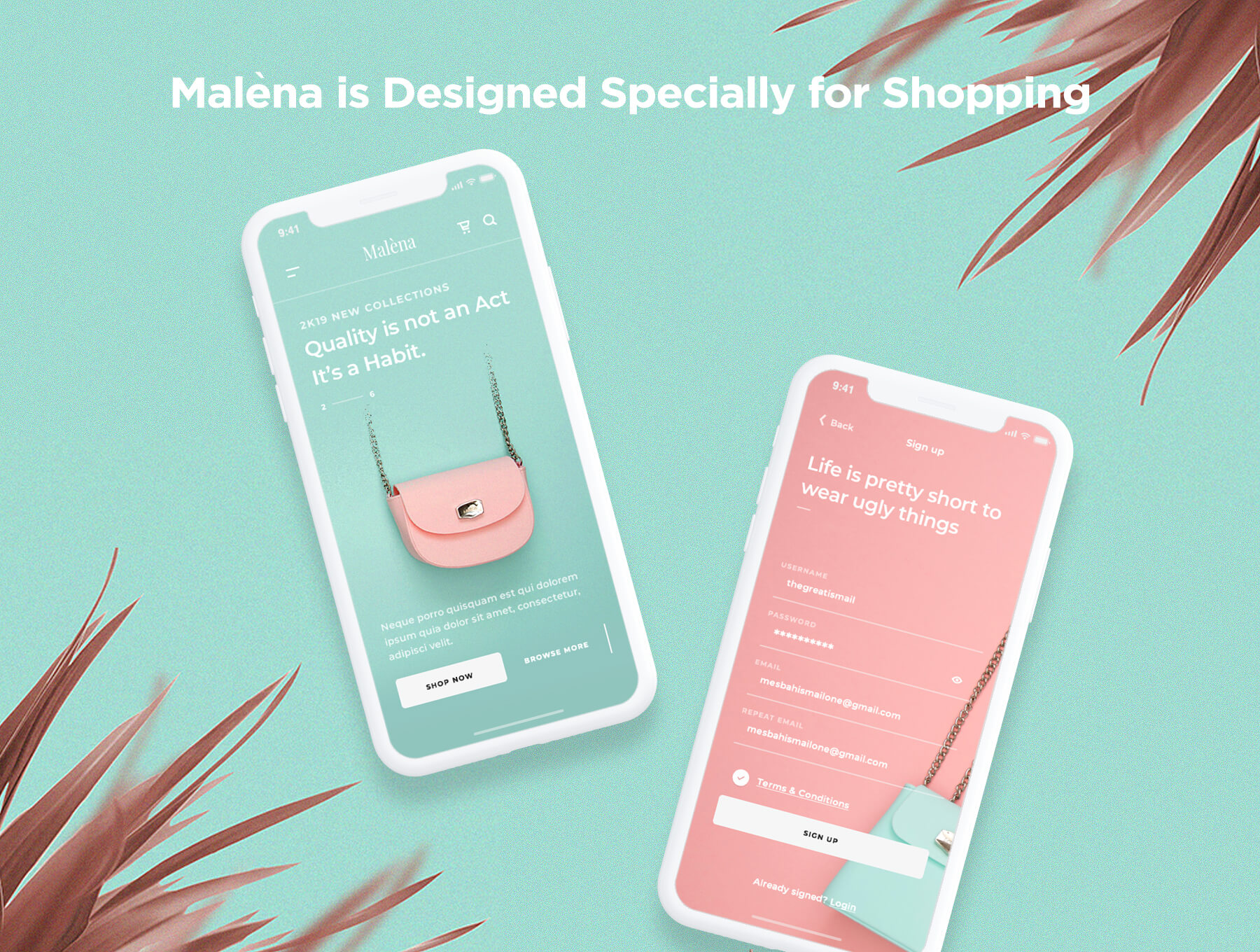 多彩优雅服装包包购物电商iOS APP UI工具包 Malèna iOS UI Kit插图2 多彩优雅服装包包购物电商iOS APP UI工具包 Malèna iOS UI Kit插图2