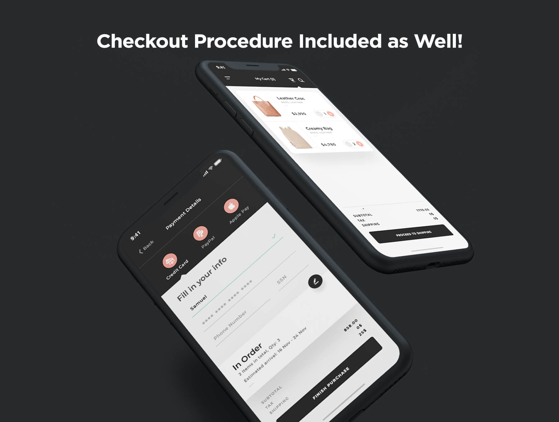 多彩优雅服装包包购物电商iOS APP UI工具包 Malèna iOS UI Kit插图6 多彩优雅服装包包购物电商iOS APP UI工具包 Malèna iOS UI Kit插图6