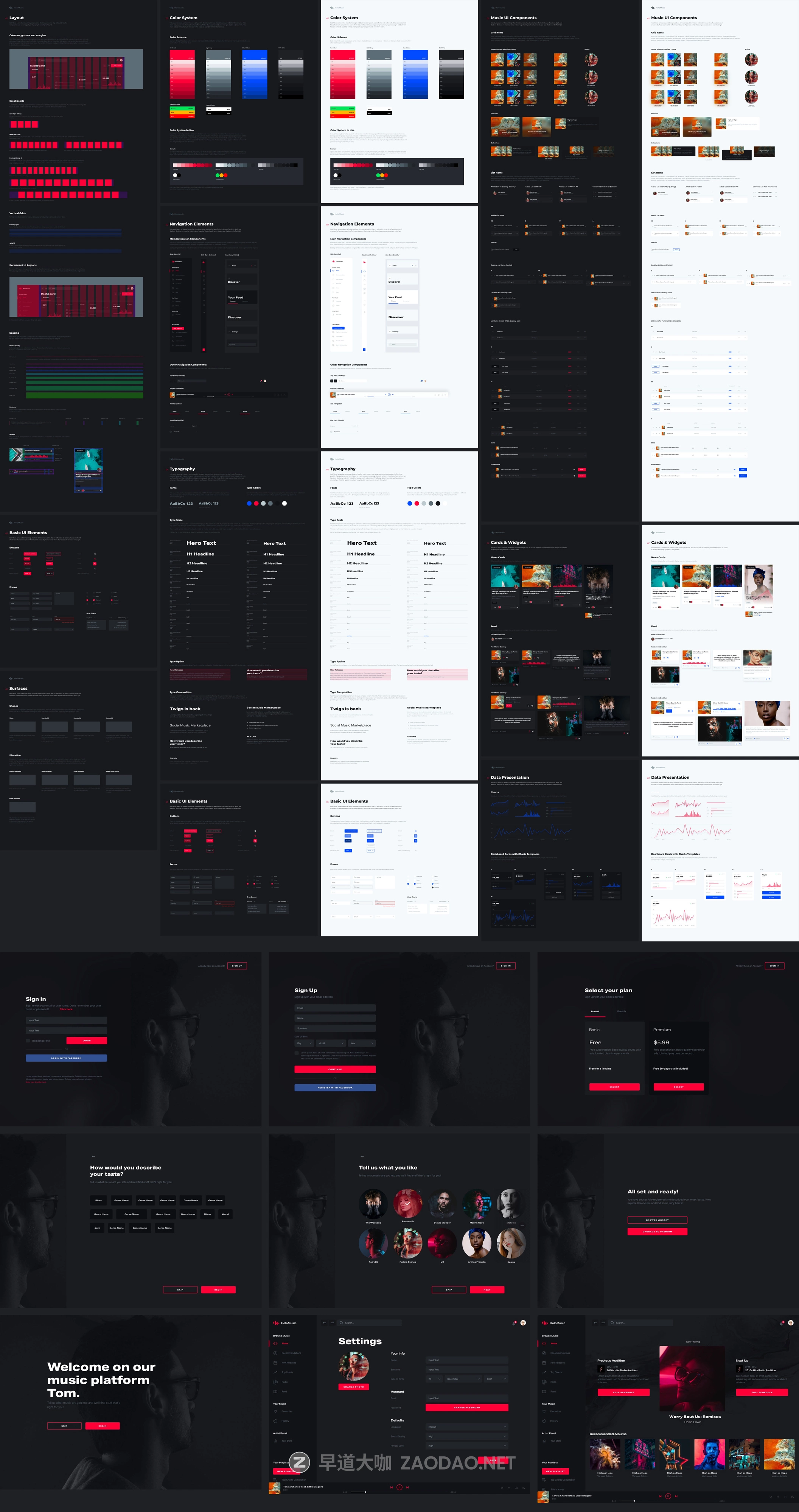 多功能独特风格音乐城市文化社交WEB&MOBILE UI工具包 Hologram Design System插图7 多功能独特风格音乐城市文化社交WEB&MOBILE UI工具包 Hologram Design System插图7