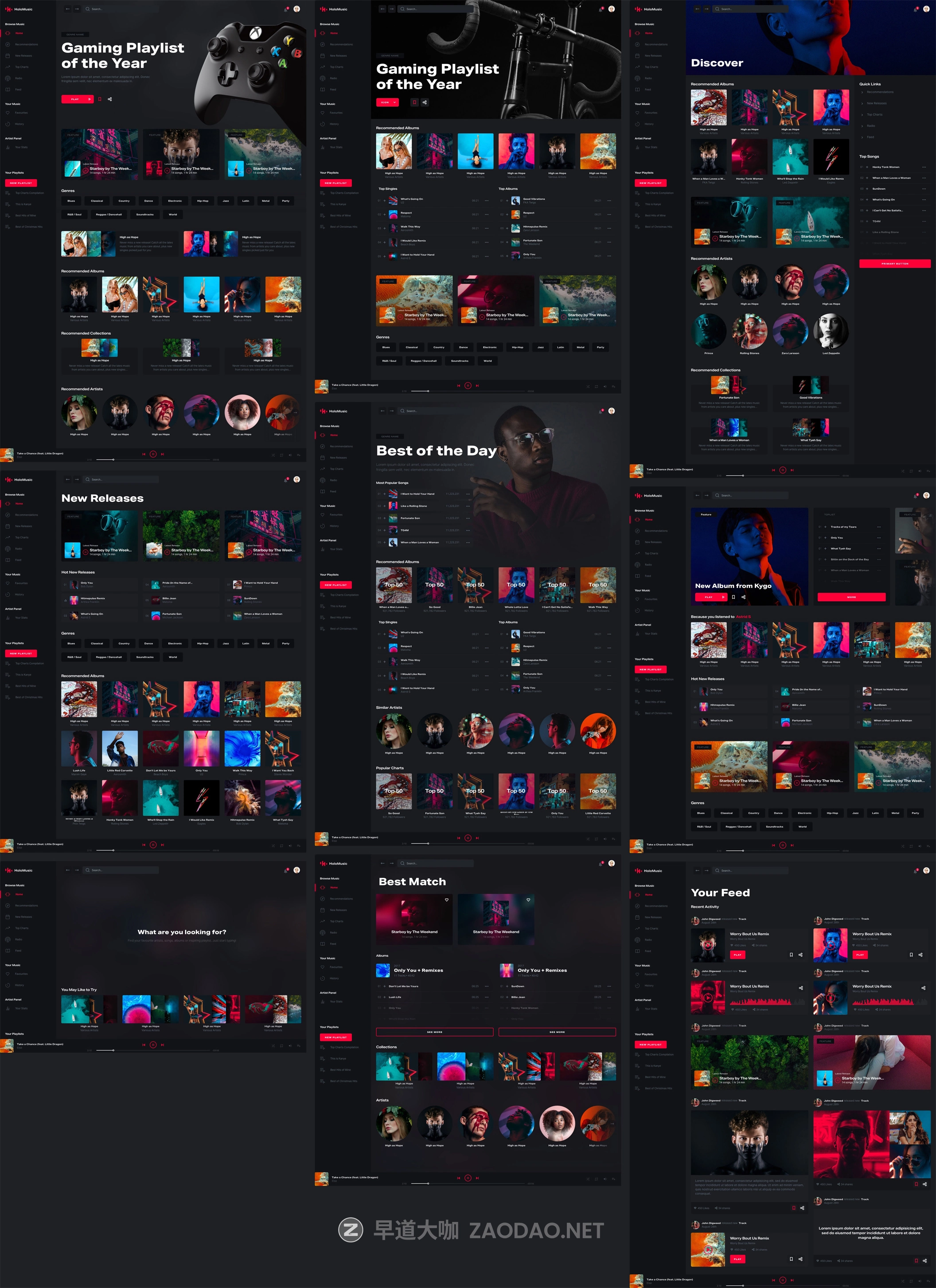 多功能独特风格音乐城市文化社交WEB&MOBILE UI工具包 Hologram Design System插图8 多功能独特风格音乐城市文化社交WEB&MOBILE UI工具包 Hologram Design System插图8