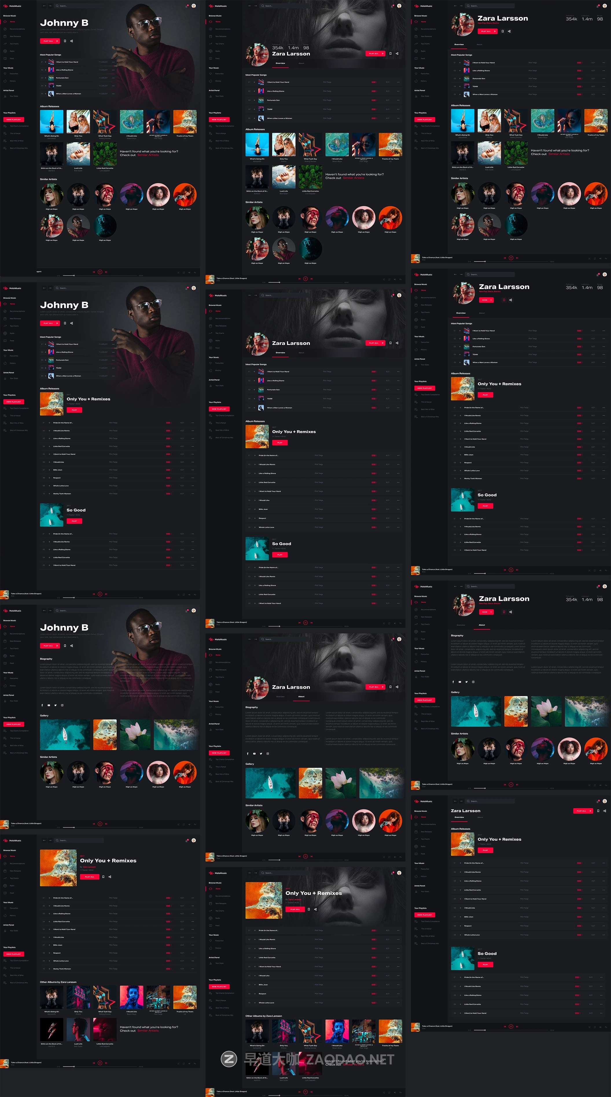 多功能独特风格音乐城市文化社交WEB&MOBILE UI工具包 Hologram Design System插图9 多功能独特风格音乐城市文化社交WEB&MOBILE UI工具包 Hologram Design System插图9