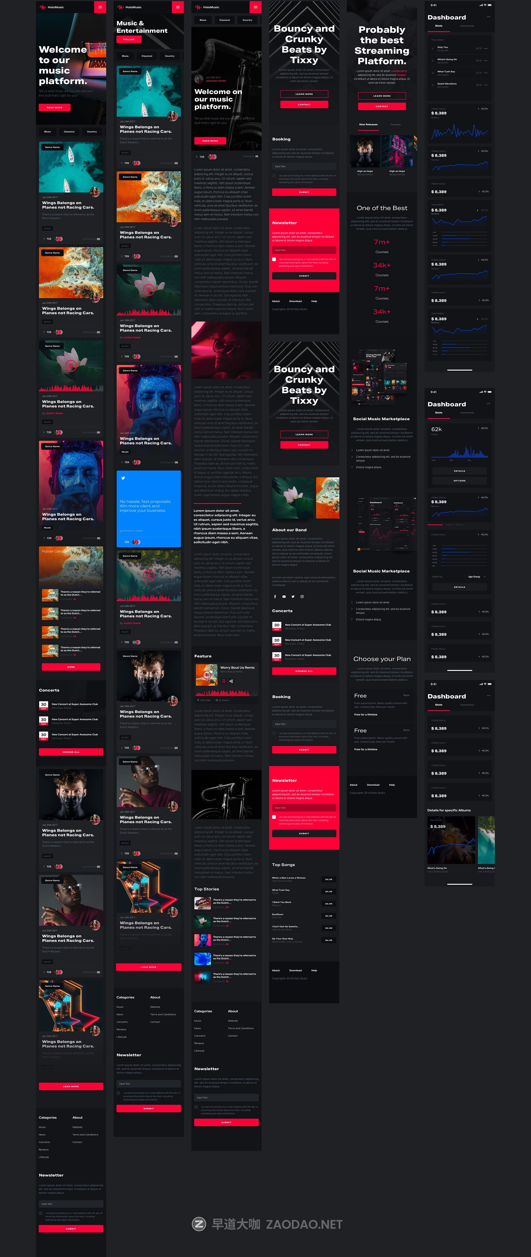 多功能独特风格音乐城市文化社交WEB&MOBILE UI工具包 Hologram Design System插图12 多功能独特风格音乐城市文化社交WEB&MOBILE UI工具包 Hologram Design System插图12
