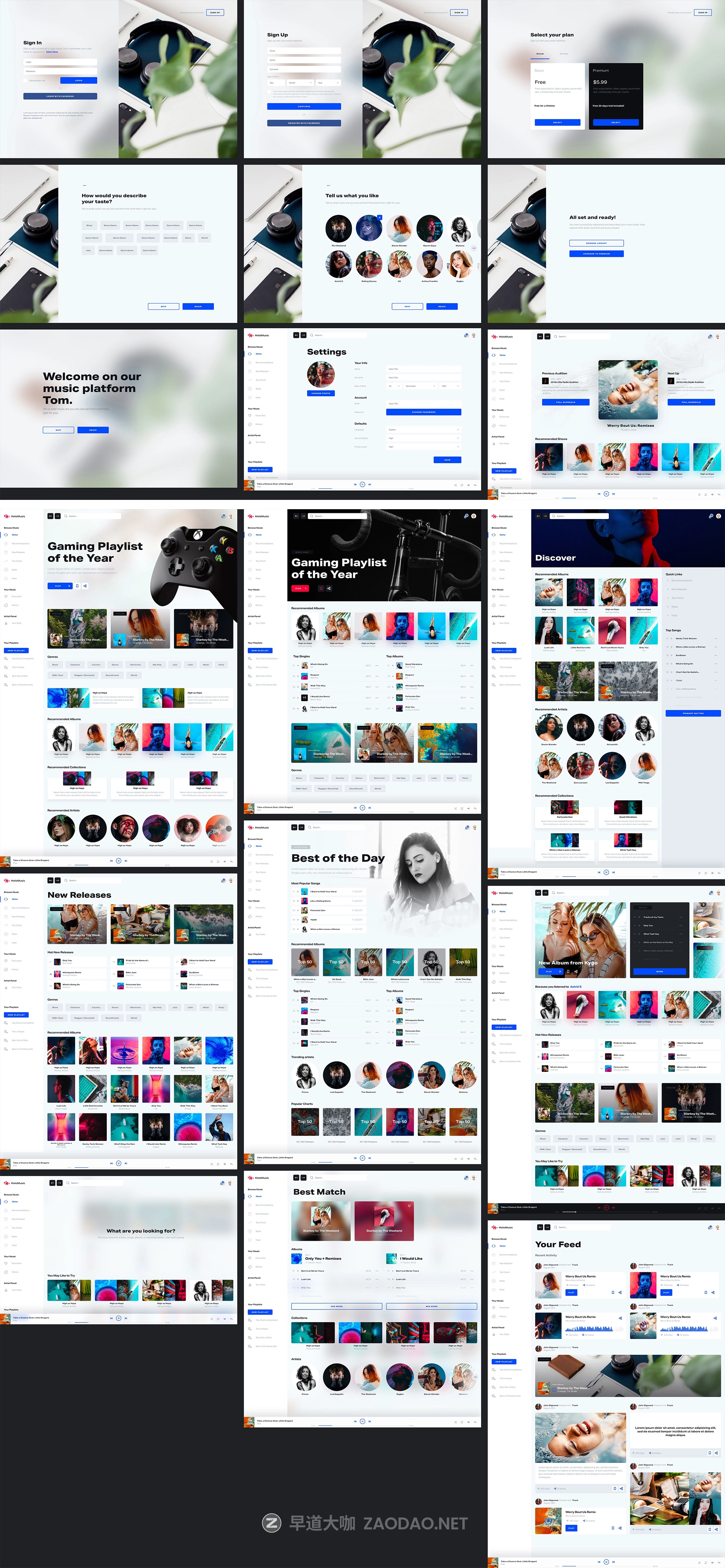 多功能独特风格音乐城市文化社交WEB&MOBILE UI工具包 Hologram Design System插图13 多功能独特风格音乐城市文化社交WEB&MOBILE UI工具包 Hologram Design System插图13