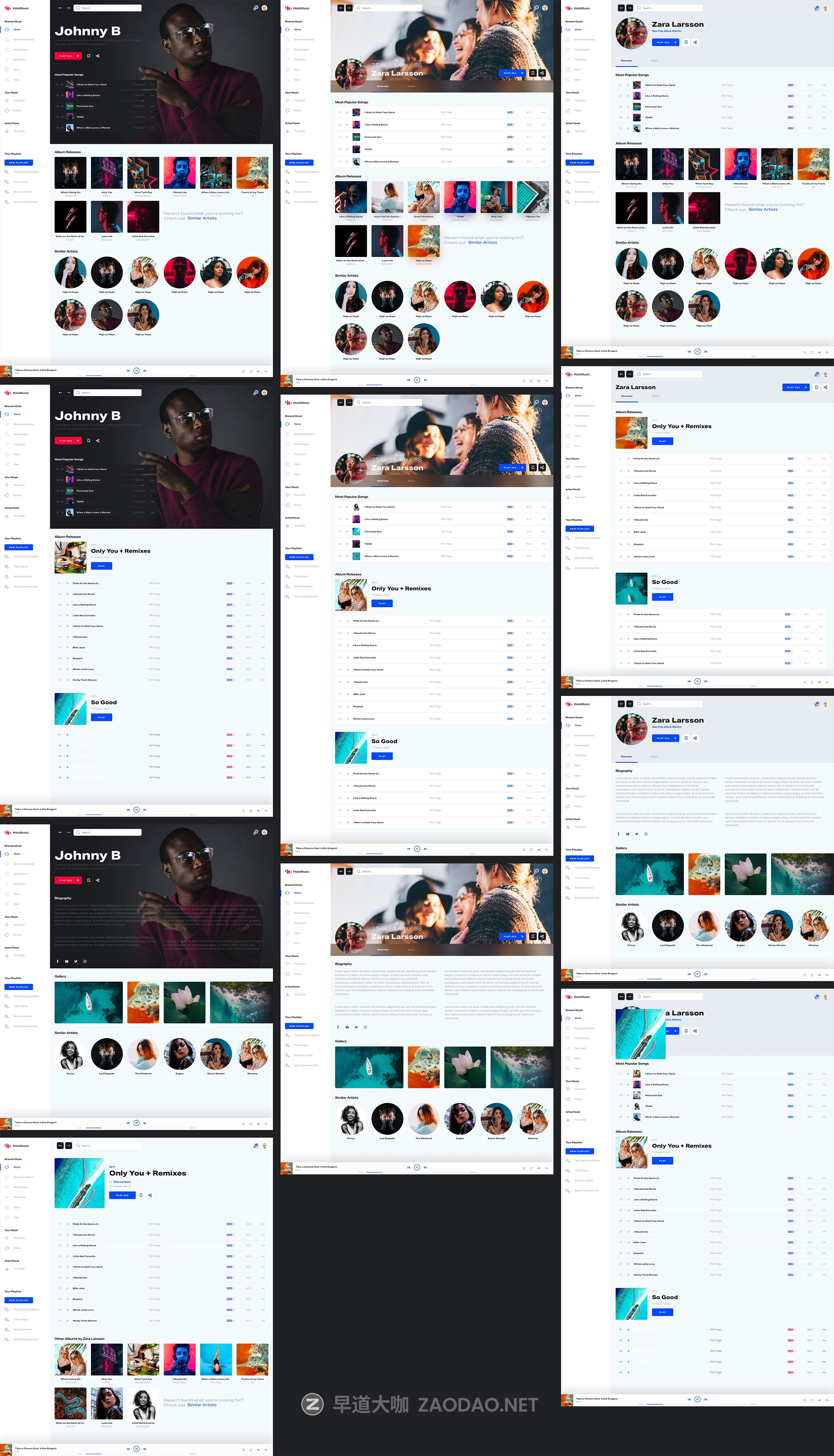 多功能独特风格音乐城市文化社交WEB&MOBILE UI工具包 Hologram Design System插图14 多功能独特风格音乐城市文化社交WEB&MOBILE UI工具包 Hologram Design System插图14