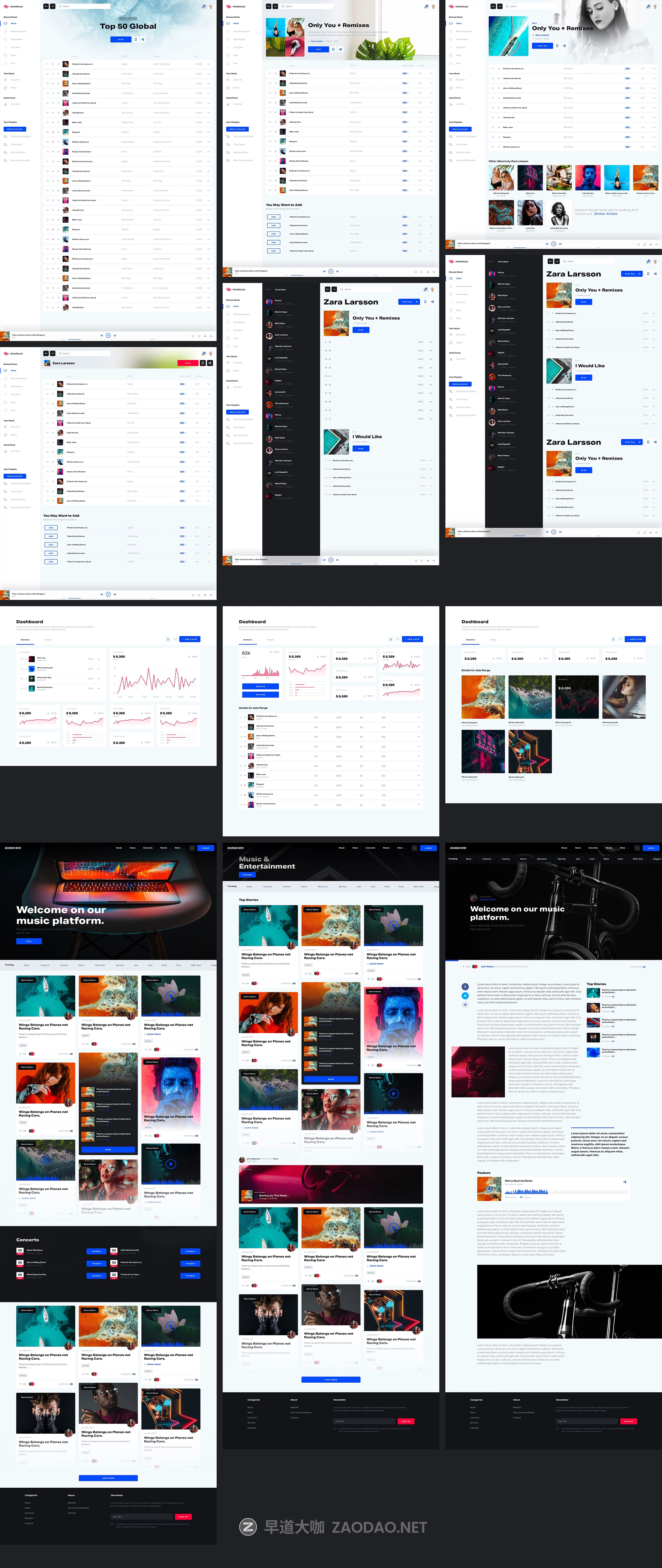 多功能独特风格音乐城市文化社交WEB&MOBILE UI工具包 Hologram Design System插图15 多功能独特风格音乐城市文化社交WEB&MOBILE UI工具包 Hologram Design System插图15