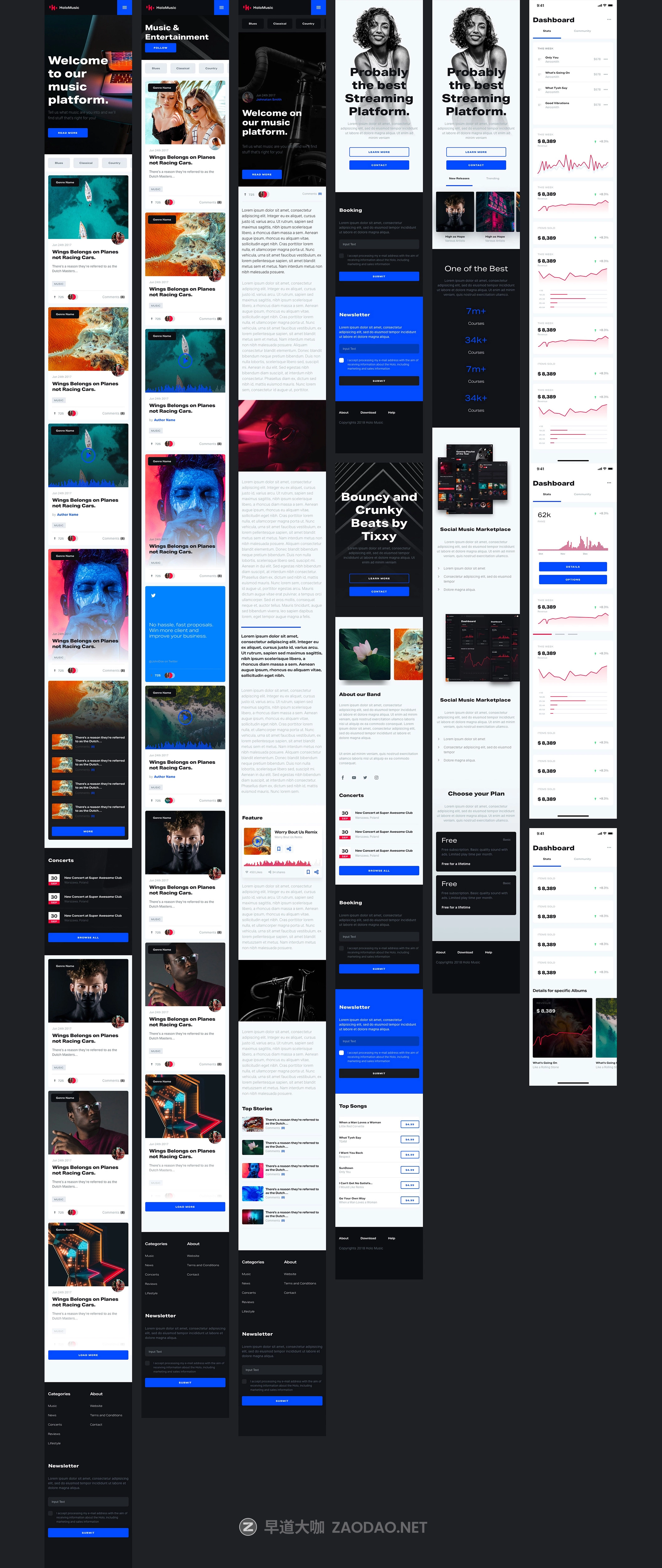 多功能独特风格音乐城市文化社交WEB&MOBILE UI工具包 Hologram Design System插图17 多功能独特风格音乐城市文化社交WEB&MOBILE UI工具包 Hologram Design System插图17