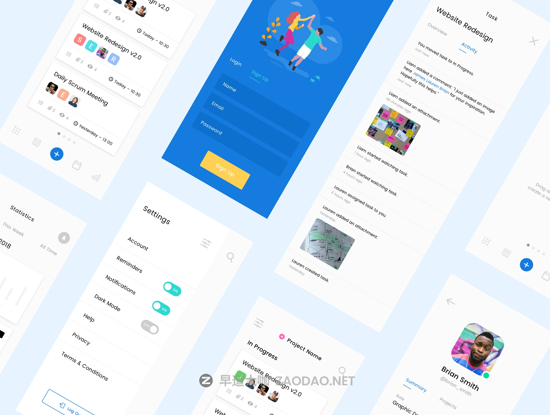 员工信息统计任务管理APP UI工具包 Task Management App UI插图2 员工信息统计任务管理APP UI工具包 Task Management App UI插图2