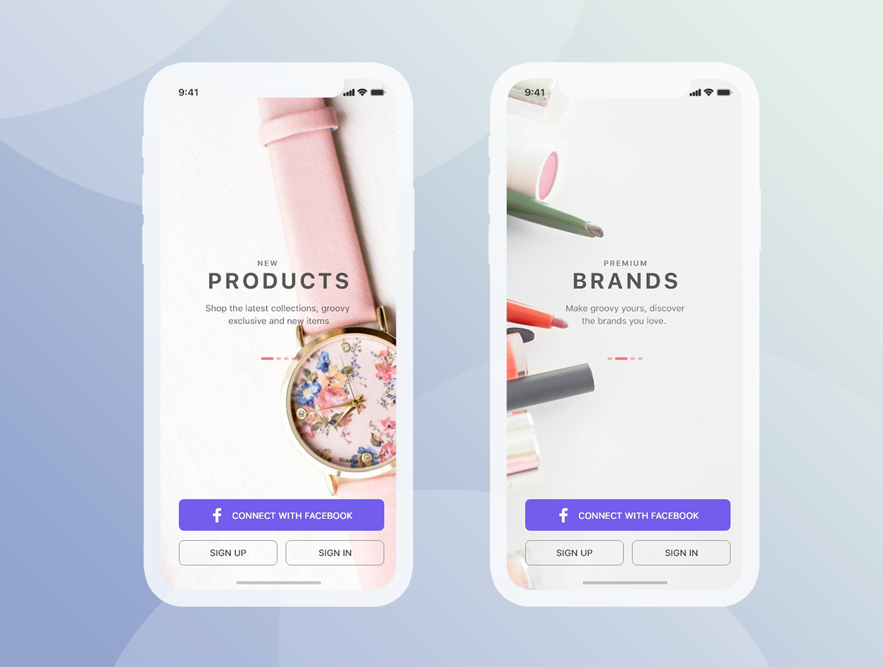 简约手表包包电子商城iOS APP UI工具包 Groovy E-commerce iOS UI Kit插图1