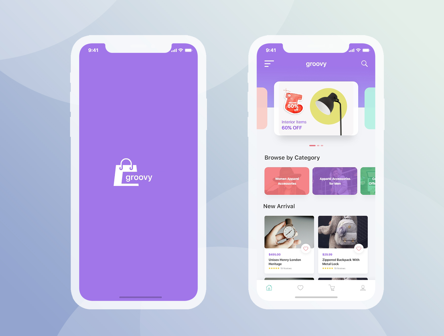 简约手表包包电子商城iOS APP UI工具包 Groovy E-commerce iOS UI Kit插图3