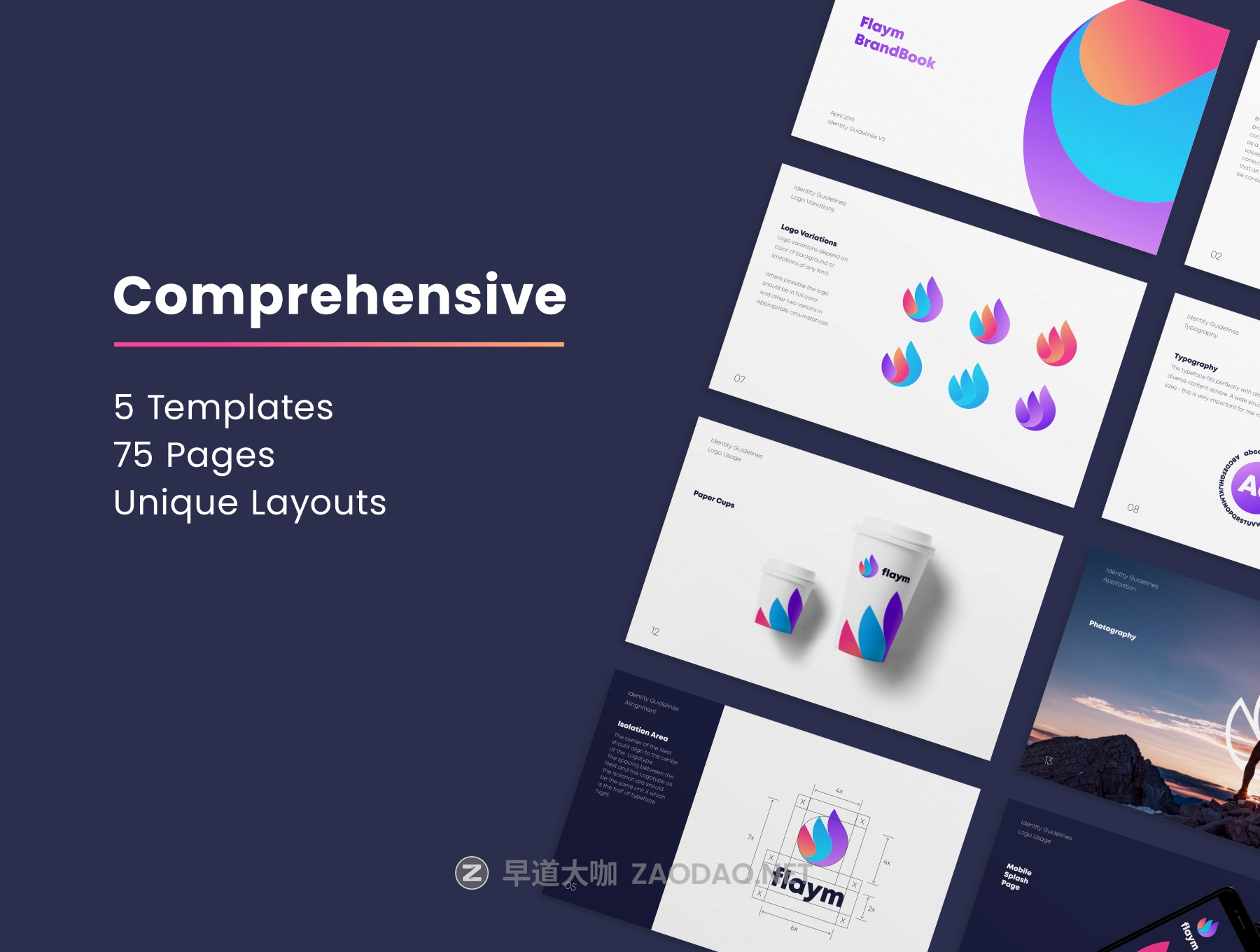 超精美品牌VI系统规范手册 Flaym Brand Book & Style Guide插图6 超精美品牌VI系统规范手册 Flaym Brand Book & Style Guide插图6