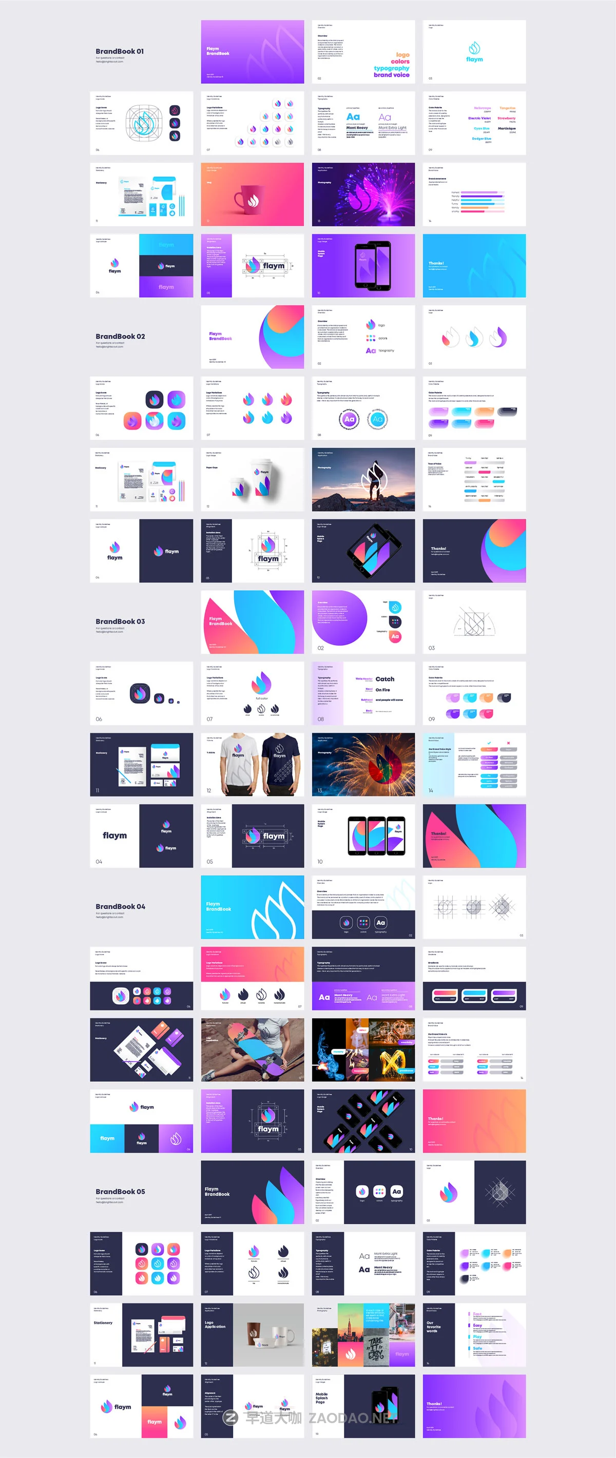 超精美品牌VI系统规范手册 Flaym Brand Book & Style Guide插图7 超精美品牌VI系统规范手册 Flaym Brand Book & Style Guide插图7