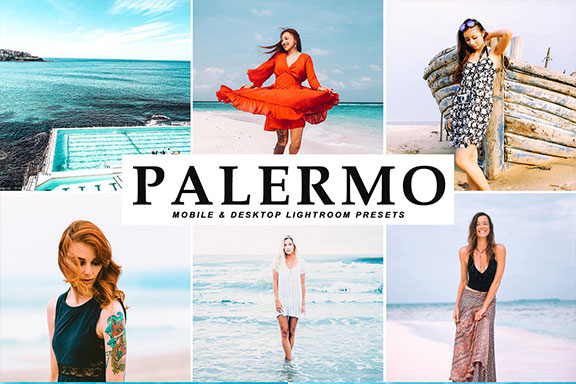 婚礼旅行沙滩时装摄影照片明亮效果LR预设 Palermo Lightroom Presets Pack