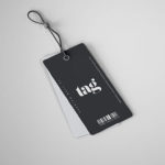 高端服装吊牌标牌设计展示样机 Clothes Double Tag Mockup – PSD