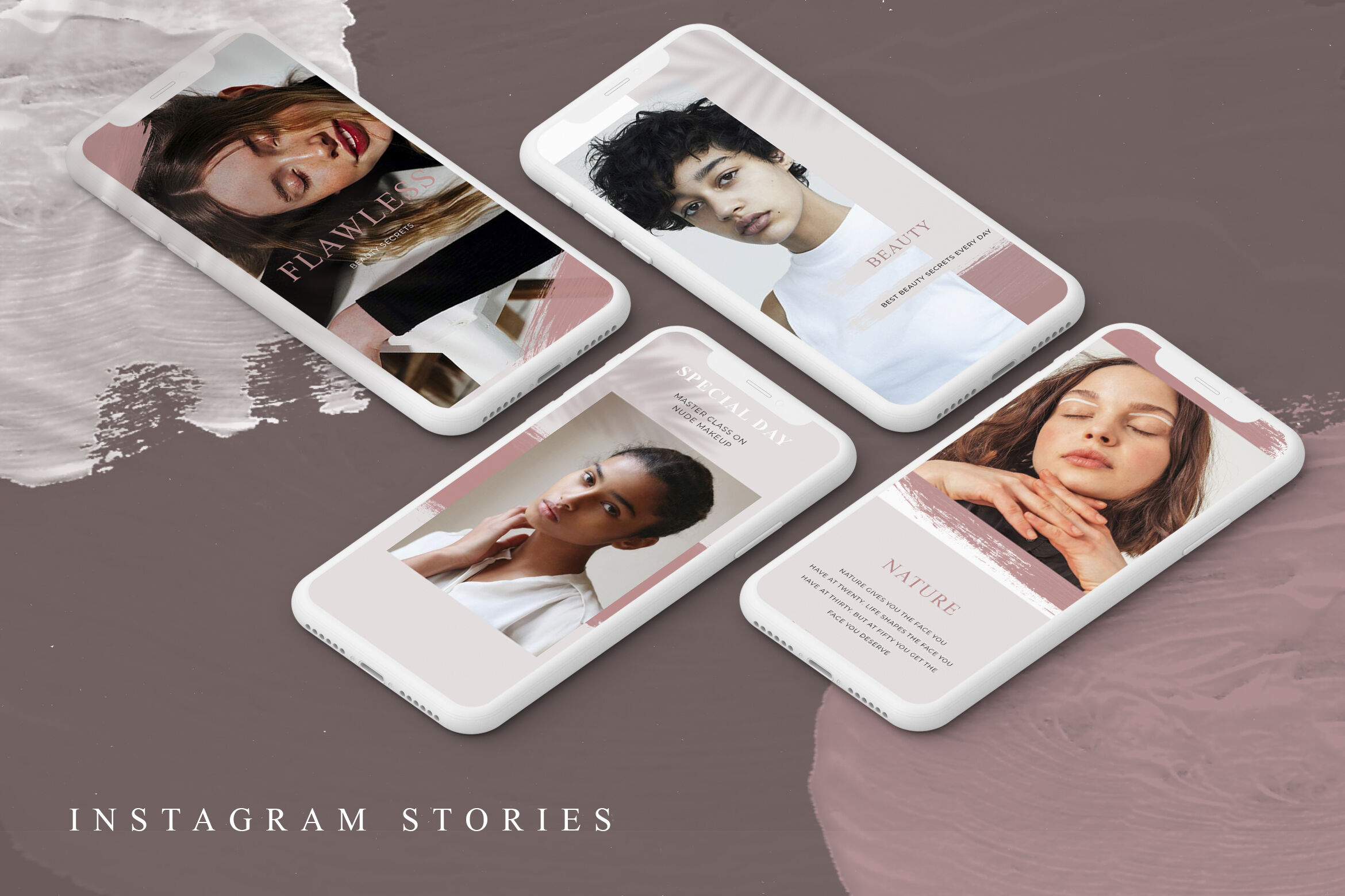 时尚美容护肤电商营销朋友圈海报INS风模板 Beauty Instagram Template, Social media pack, Fashion stories template插图2
