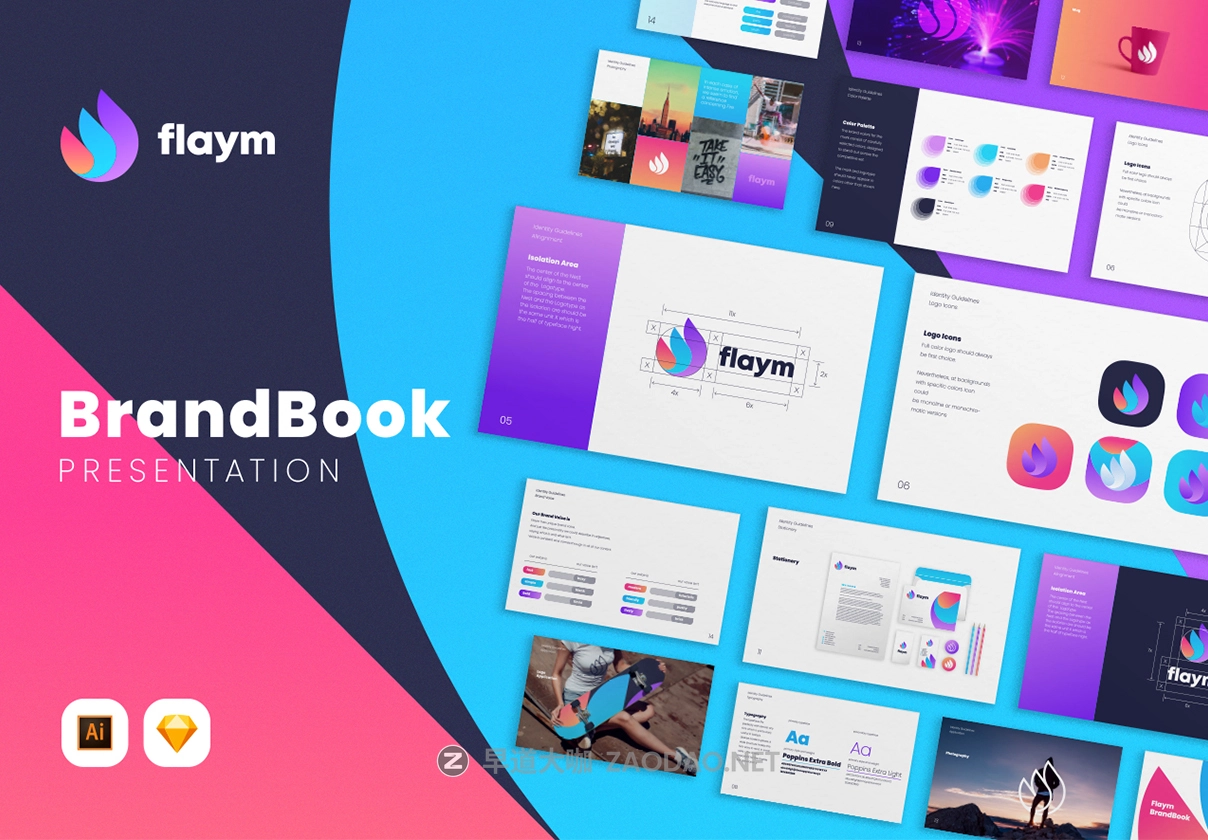 超精美品牌VI系统规范手册 Flaym Brand Book & Style Guide插图 超精美品牌VI系统规范手册 Flaym Brand Book & Style Guide插图