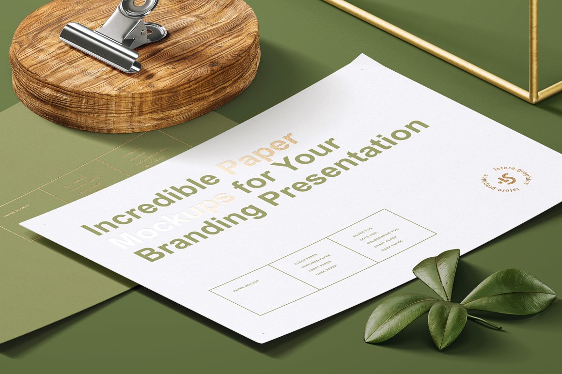 [32.4G] 强大标志LOGO设计提案印刷品纸展示样机 Paper Branding Mockups Bundle插图9