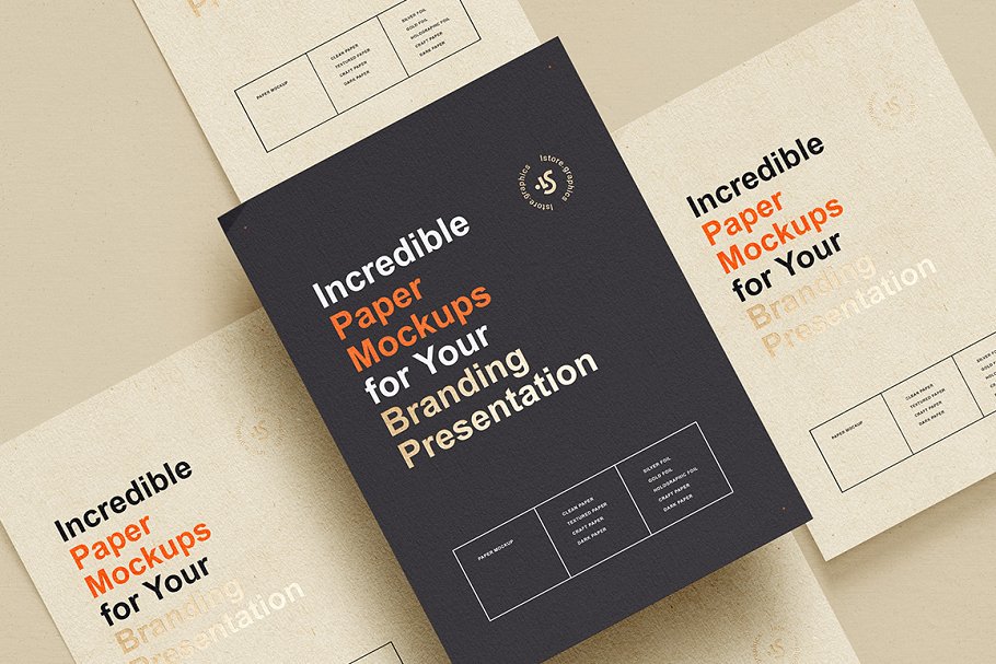 [32.4G] 强大标志LOGO设计提案印刷品纸展示样机 Paper Branding Mockups Bundle插图15
