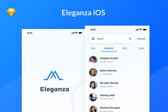 极简iOS用户界面工具包 Eleganza iOS UI Kit