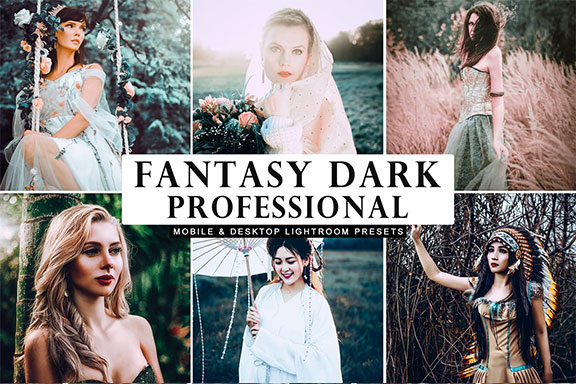 专业旅行婚礼摄影照片明度色彩调整LR预设 Fantasy Dark Professional Presets