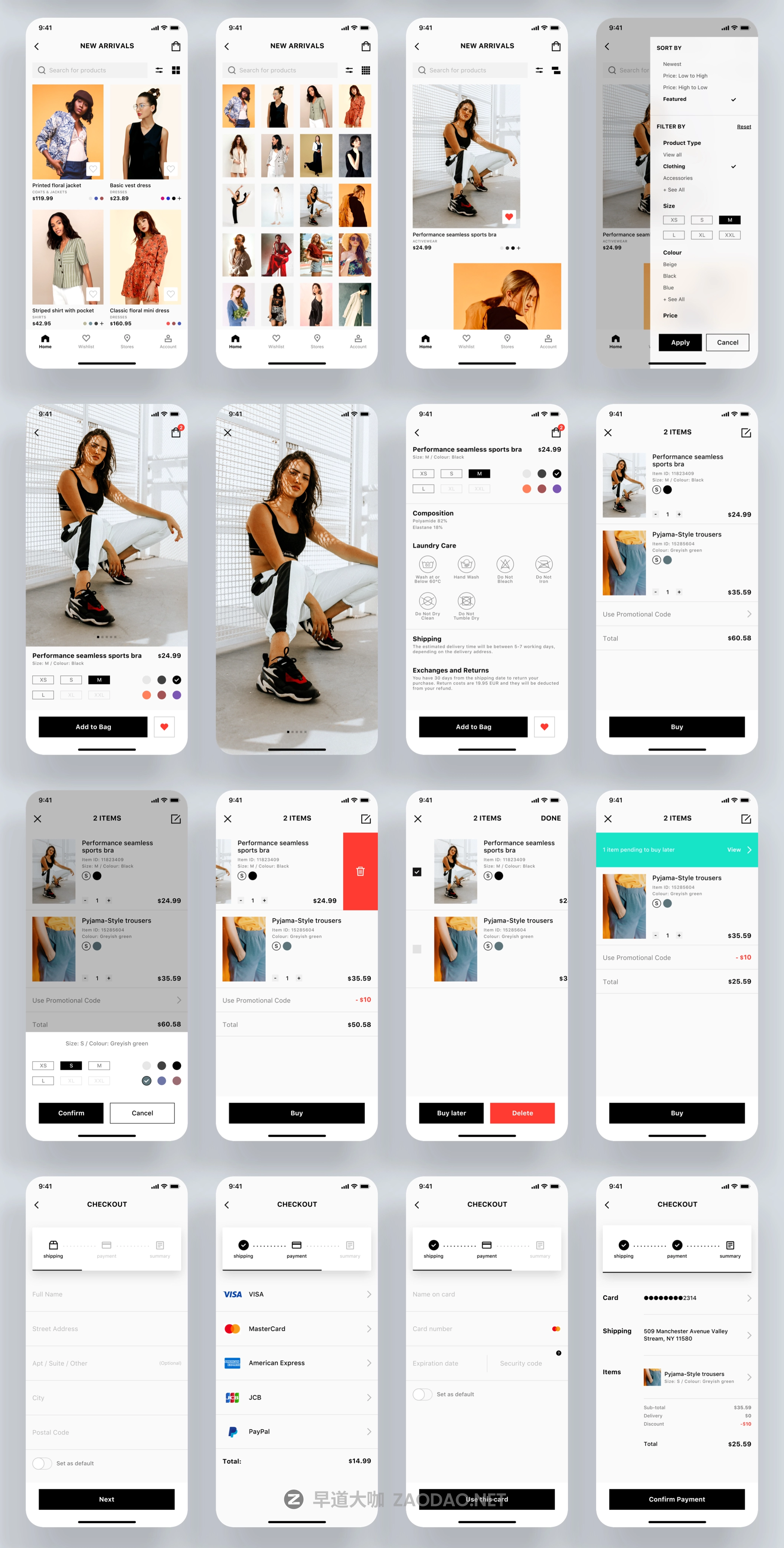 时尚女性服装电子商务应用程序UI工具包 Trendy E-commerce App UI kit插图5 时尚女性服装电子商务应用程序UI工具包 Trendy E-commerce App UI kit插图5