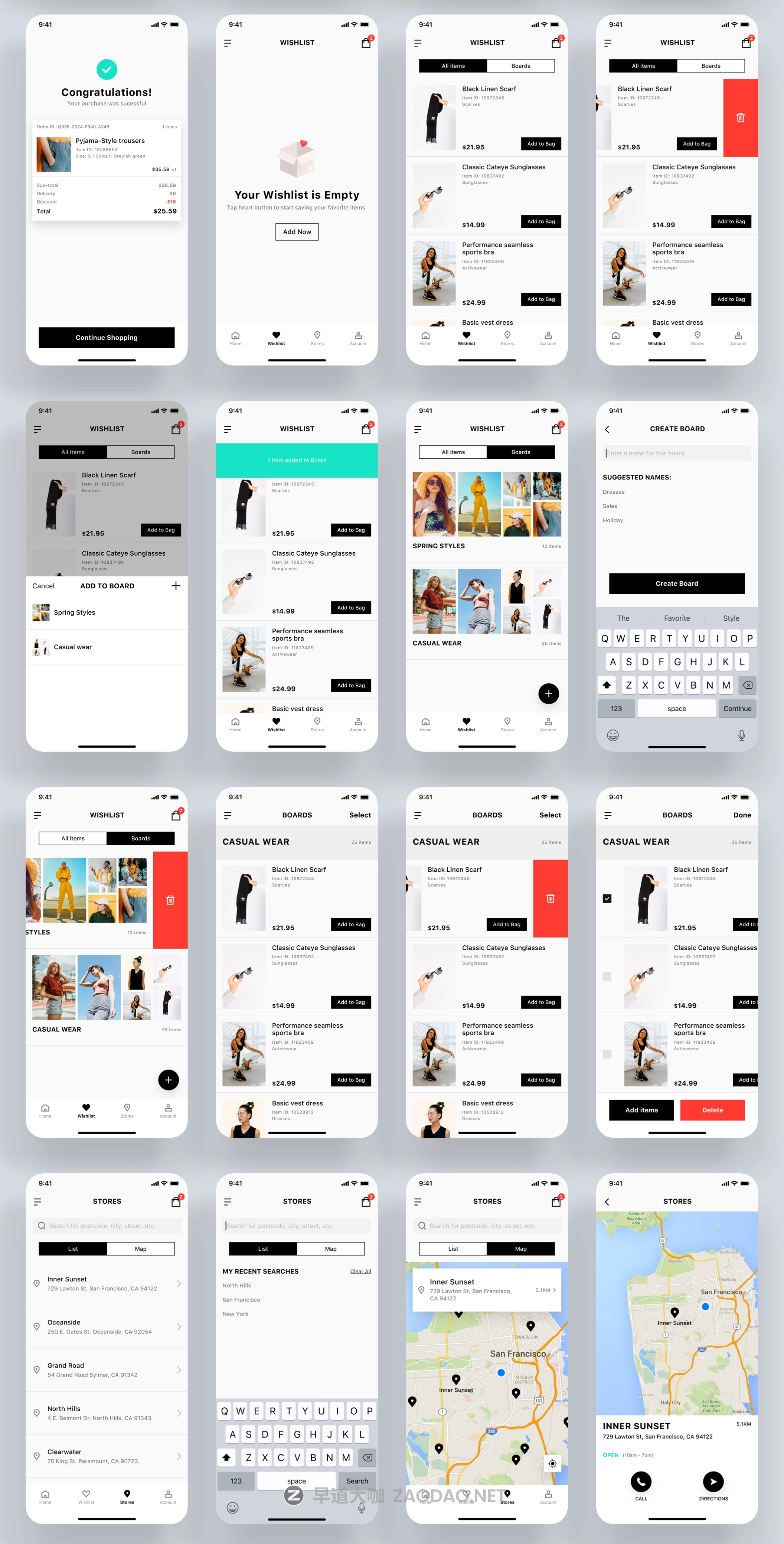 时尚女性服装电子商务应用程序UI工具包 Trendy E-commerce App UI kit插图6 时尚女性服装电子商务应用程序UI工具包 Trendy E-commerce App UI kit插图6