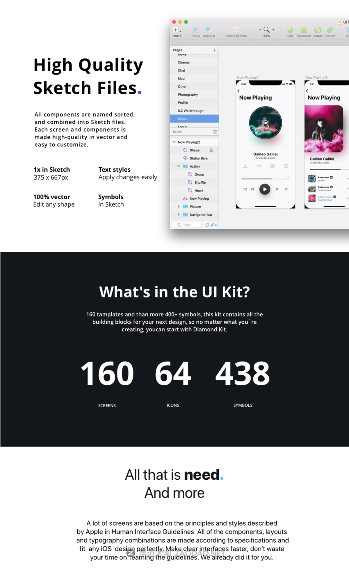 多功能的商城音乐摄影博客iOS APP UI套件 Diamond Kit插图1 多功能的商城音乐摄影博客iOS APP UI套件 Diamond Kit插图1