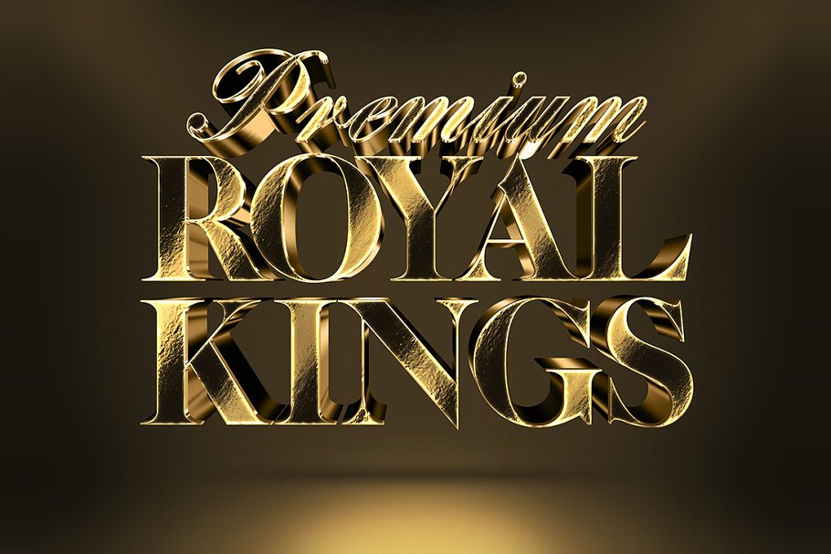 逼真高分辨率3D黄金文字效果Vol.3 3D Gold Text Effects Vol.3插图5